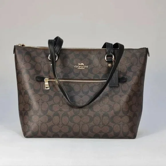 NWT - Only 1 Left- COACH Gallery Tote In Signature Canvas -Beautiful and Useful - Picture 6 of 16